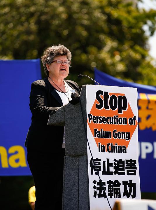 Faith McDonnell, direktorica Programa za vjerske slobode na Institutu za religiju i demokratiju, rekla je da podržava 200 miliona kineskih građana koji su istupili iz Partije. Ona je također ohrabrena tužbama protiv Jiang Zemina.