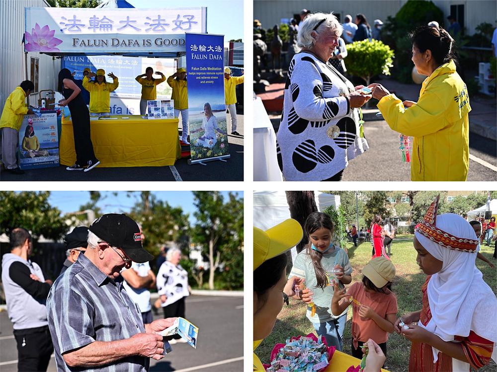 Praktikanti predstavljaju Falun Dafa tijekom dva događaja u ožujku u Melbourneu, u Australiji.