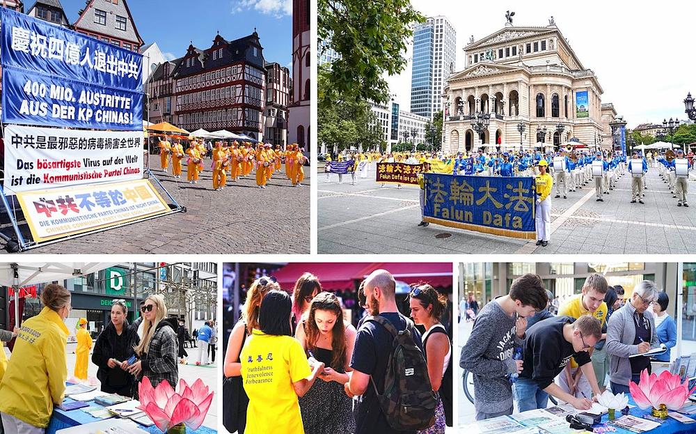 Praktikanti u Frankfurtu, Njemačka predstavljaju Falun Dafa i podižu svijest o progonu koji vrši KPK.