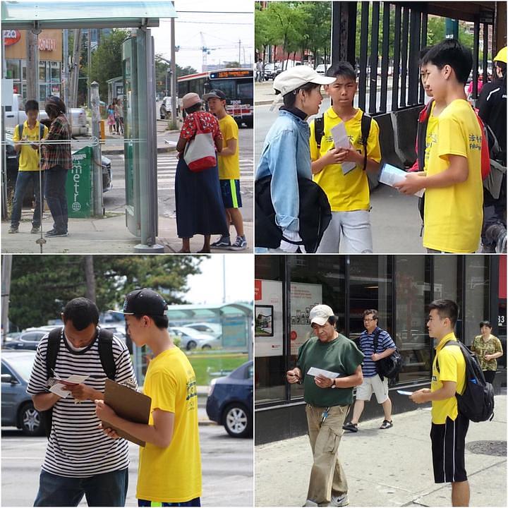 Kamperi prikupljaju potpise protiv brutalnog progona Falun Dafa u Kini. 