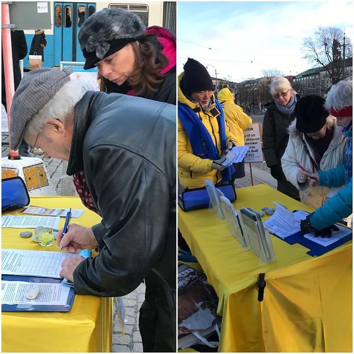 Potpisivanje peticije podrške Falun Gongu