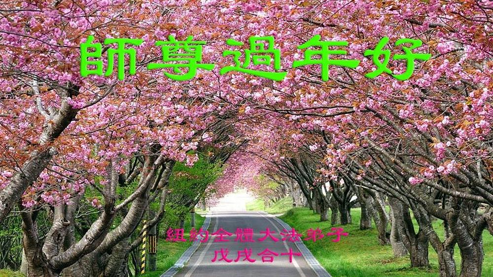 Falun Dafa praktikanti iz New Yorka s poštovanjem žele uzvišenom Učitelju Li Hongzhiju srećnu Kinesku novu godinu!
 