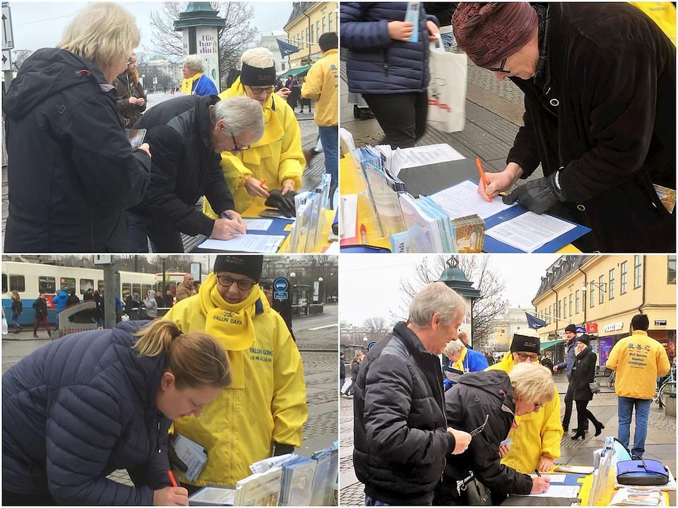Građani potpisuju peticiju za prekid progona. 