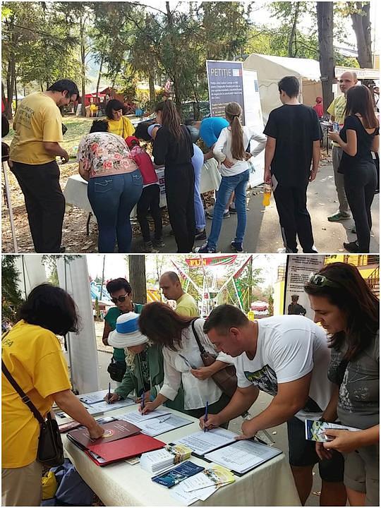 Građani potpisuju peticije podrške praktikantima.