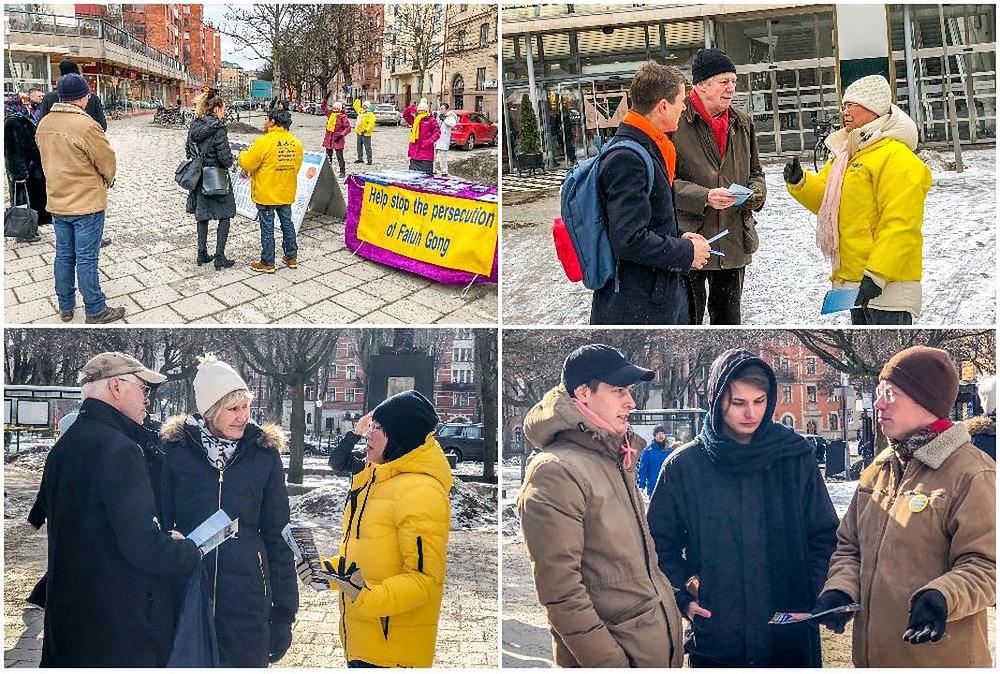 Praktikanti informiraju prolaznike o progonu
 