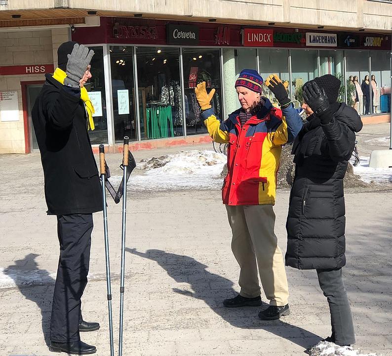 Par uči Falun Gong vježbe 