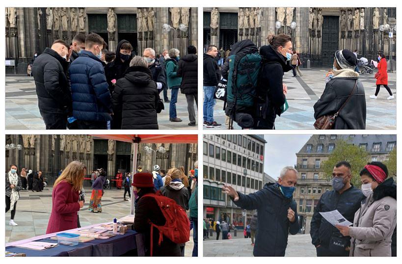 Prolaznici saznaju za progon Falun Dafa od strane KPK.