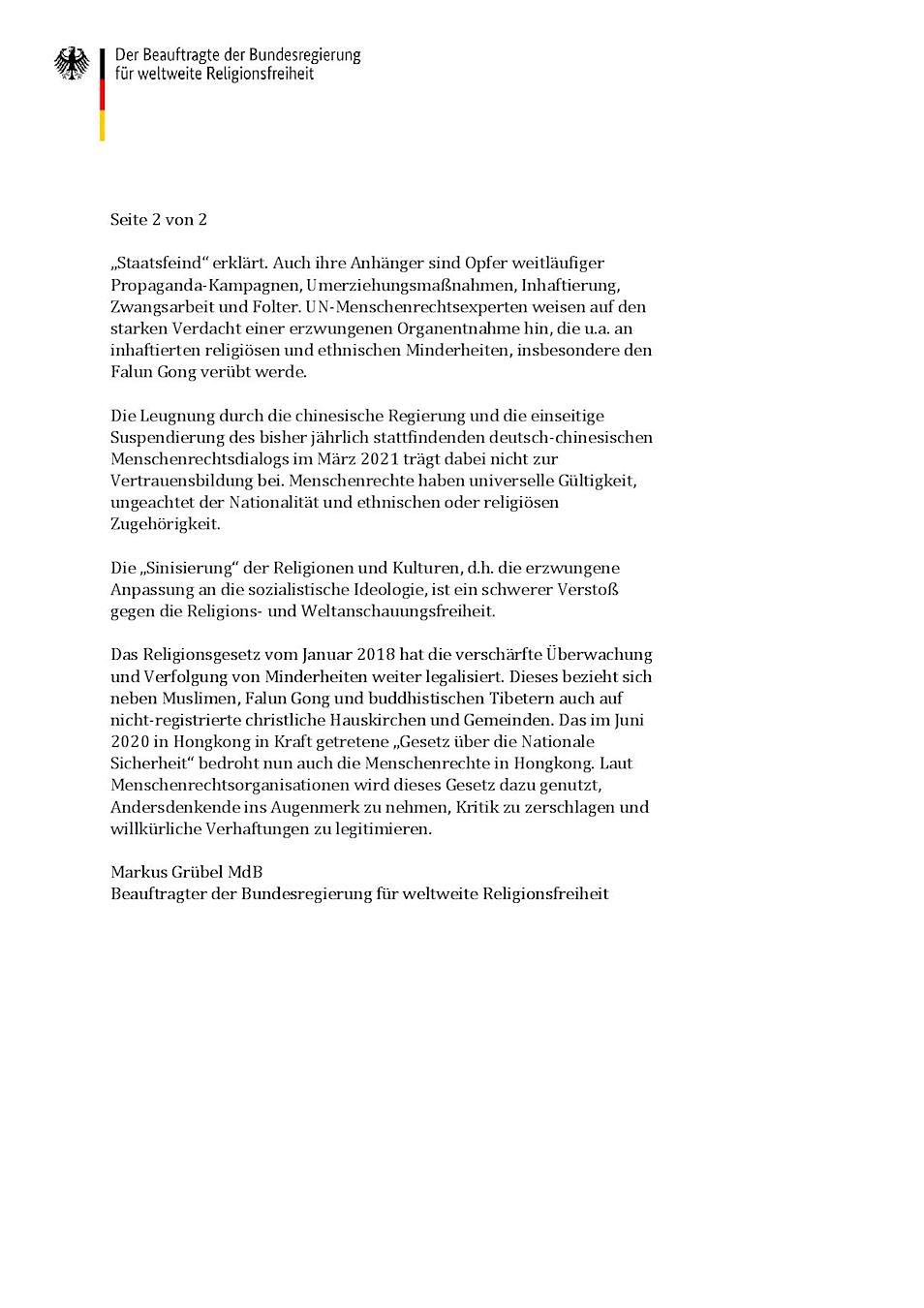 Izjava komesara Markusa Grübela