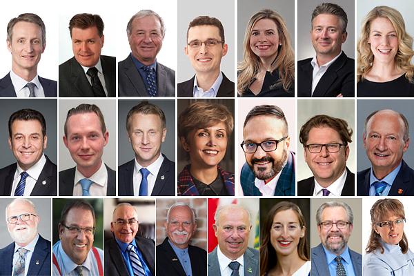 Dvadeset dva izabrana zvaničnika iz Alberte, Kanada, su poslala pisma povodom obilježavanja Svjetskog dana Falun Dafe. Prvi red slijeva nadesno: poslanik Greg McLean, poslanik Pat Kelly, poslanik Ron Liepert, poslanik Tom Kmiec, poslanik Stephanie Kusie, poslanik Blaine Calkins, poslanik Rachael Thomas, poslanik Ziad Aboultaif, poslanik Michael Cooper, poslanik Chris Warkentin, gradonačelnik Kalgarija Jyoti Gondek, vijećnik Raj Dhaliwal, vijećnik Gian-Carlo Carra, vijećnik Andre Chabot, gradonačelnik Ken Johnston, gradonačelnik Gerald Aalbers, gradonačelnik Blair Painter, gradonačelnik Jack Van Rijn, gradonačelnik Don Anderberg, gradonačelnik Corrie DiManno, gradonačelnik Sean Krausert i Reeve Crystal Kissel.