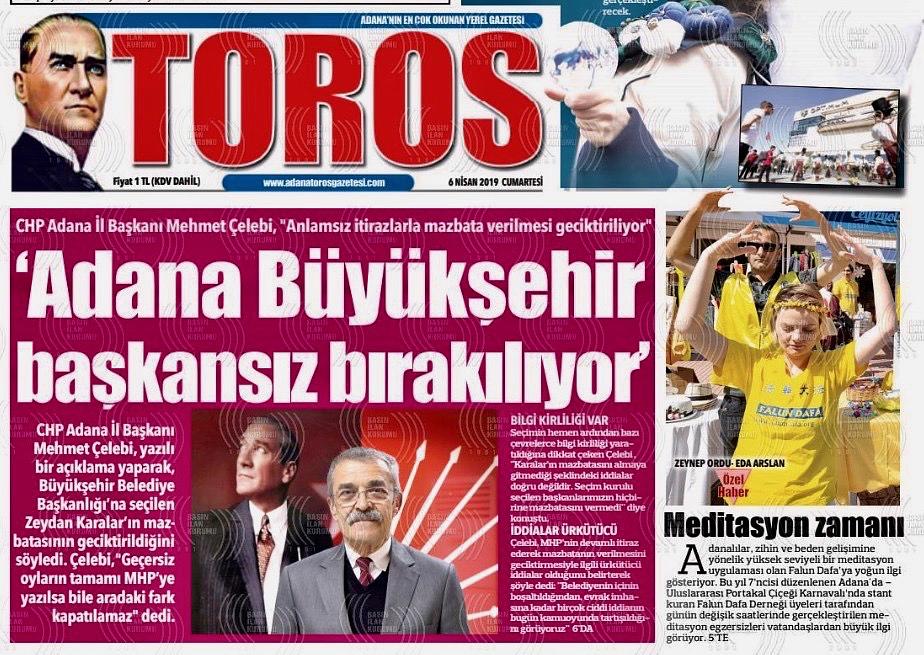 Lokalne novine Toros su na naslovnoj strani objavile članak o Falun Dafa