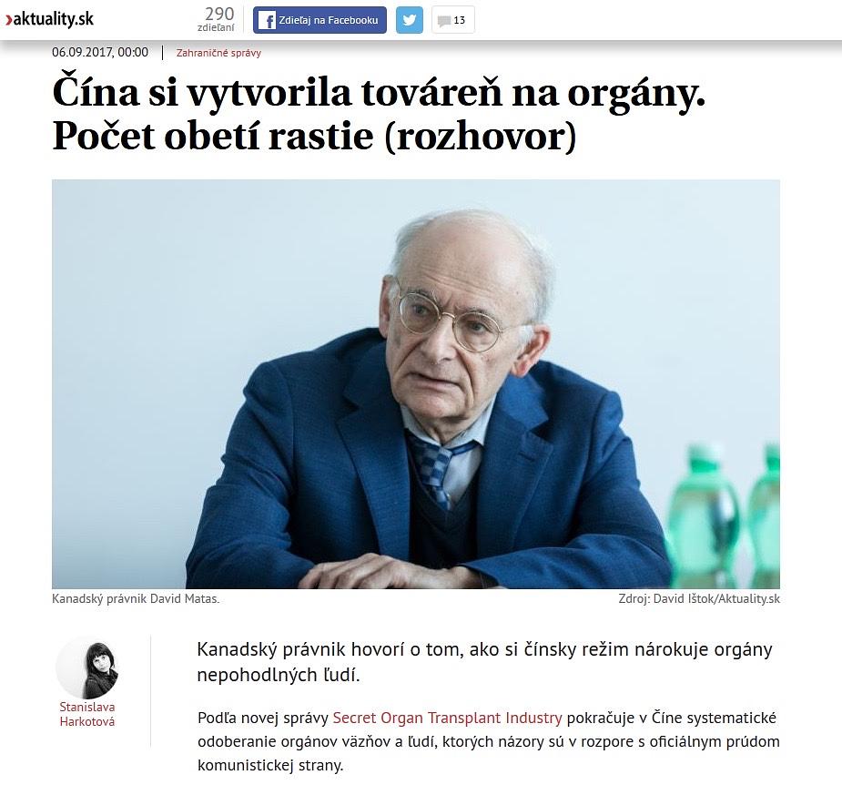 Udarna vijest: „Kina je osnovala tvornicu organa. Broj žrtava raste.“
